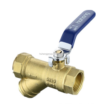 water brass strainer with ball valve